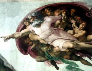 Main Product Photo of Creation of Adam Detail Painting by Michelangelo