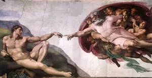 Creation of Adam by Oil Painting Reproduction