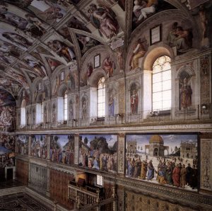 Interior of the Sistine Chapel by Oil Painting Reproduction