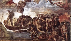 Last Judgment Detail 12 by Michelangelo Oil Painting Reproduction