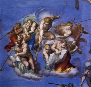 Last Judgment Detail 14 by Michelangelo Oil Painting Reproduction