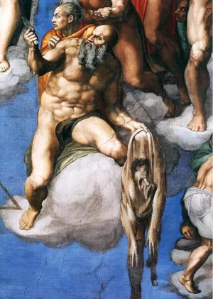 Last Judgment Detail 15 by Michelangelo - Hand-Painted Oil Painting Reproduction