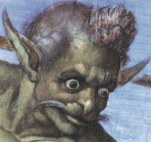 Last Judgment Detail 19 by Michelangelo Oil Painting Reproduction