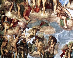 Main Product Photo of Last Judgment Detail 8 Painting by Michelangelo