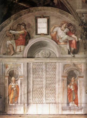 Lunette and Popes by Oil Painting Reproduction