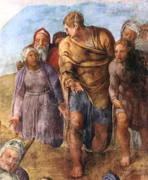 Martyrdom of St Peter Detail by Michelangelo - Hand-Painted Oil Painting Reproduction