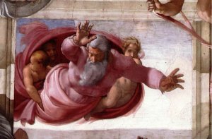 Separation of the Earth from the Waters by Michelangelo Oil Painting Reproduction
