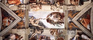 The Ceiling Detail by Michelangelo Oil Painting Reproduction