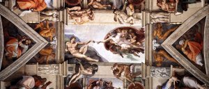 Main Product Photo of The Ceiling of the Sistine Chapel Detail Painting by Michelangelo