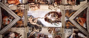 The Ceiling of the Sistine Chapel Detail by Michelangelo Oil Painting Reproduction