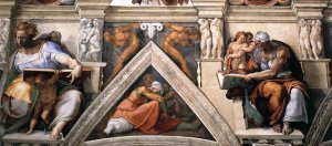 The ceiling of the Sistine Chapel (detail) by Oil Painting Reproduction