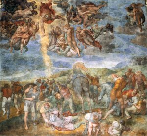 Main Product Photo of The Conversion of Saul Painting by Michelangelo