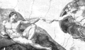 Main Product Photo of The Creation of Man Fragment of the Sistine Chapel Ceiling Painting by Michelangelo