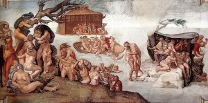 Main Product Photo of The Deluge Painting by Michelangelo