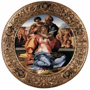 The Doni Tondo (framed) by Oil Painting Reproduction