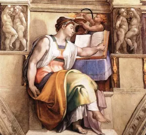 The Erythraean Sibyl by Michelangelo - Hand-Painted Oil Painting Reproduction