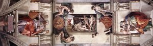 The First Bay of the Ceiling by Michelangelo Oil Painting Reproduction