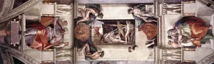 The First Bay of the Ceiling by Michelangelo - Hand-Painted Oil Painting Reproduction