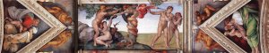 The Fourth Bay of the Ceiling by Michelangelo Oil Painting Reproduction