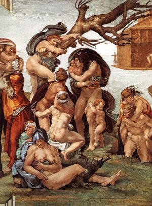 Main Product Photo of The Great Flood Detail Painting by Michelangelo