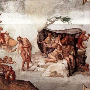 Main Product Photo of The Great Flood Detail Painting by Michelangelo