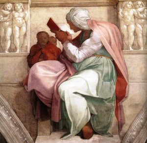 Main Product Photo of The Persian Sibyl Painting by Michelangelo