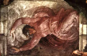 The Separation of Light from the Darkness by Michelangelo - Hand-Painted Oil Painting Reproduction