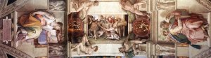 The Third Bay of the Ceiling by Michelangelo Oil Painting Reproduction