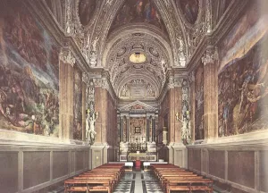 View of the Chapel by Oil Painting Reproduction